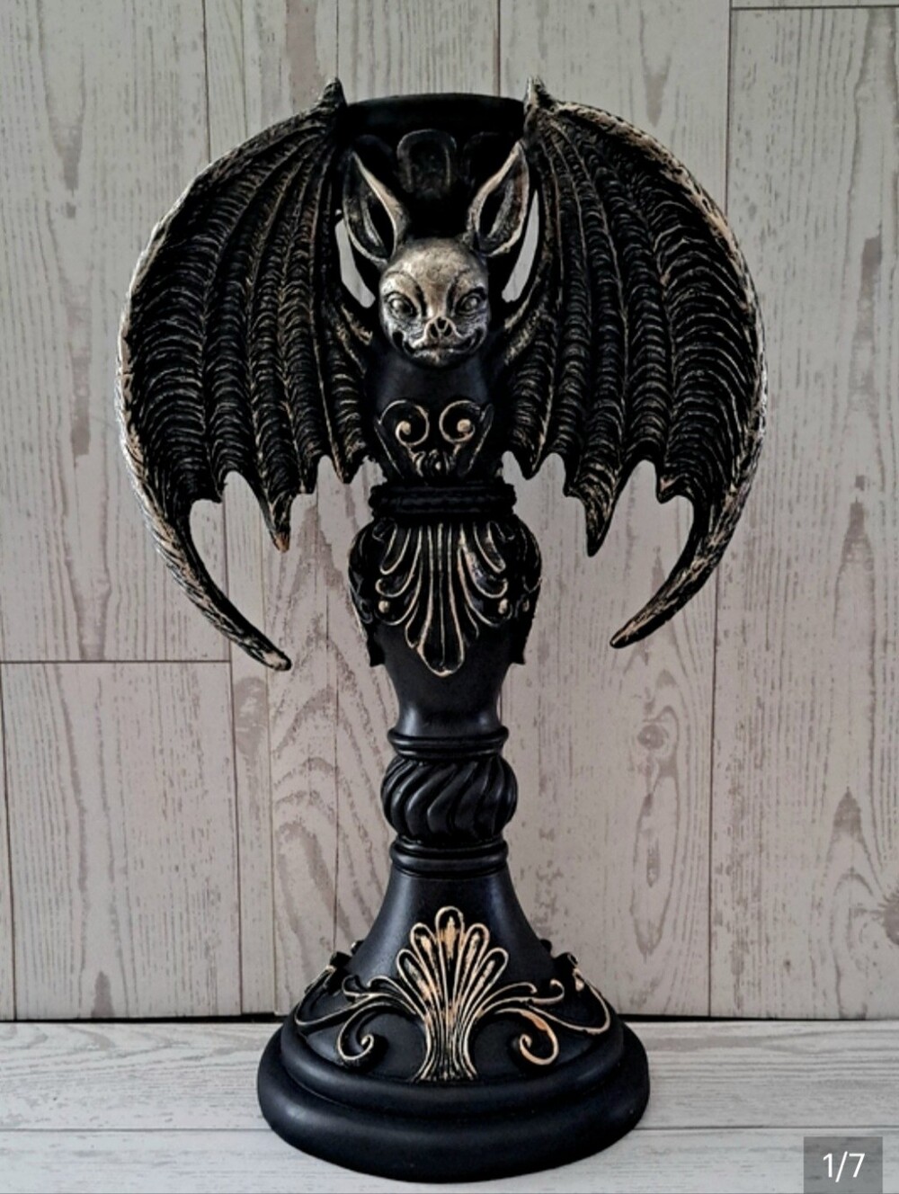 Gothic Bat Candle Holder Decorative Accent Halloween Decor